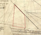 Verga oEntena mesana con vela Mesana o Maricangalla 1796 .jpg
