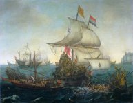 Barco holandes y galeras españolas.jpg