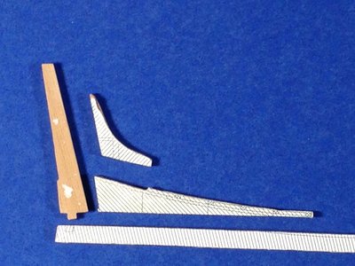 Detalle de las piezas que forman el codaste