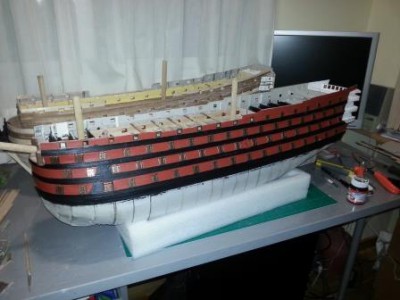 Santísima trinidad y HMS Victory