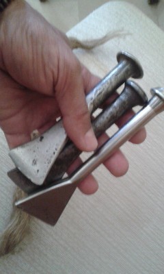 Son dos hierros de meter y uno de rebatir,aunque me faltan muchos mas..que no encontré.