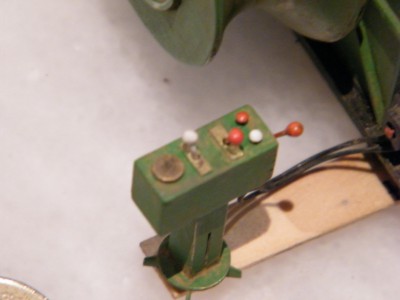 Detalle de las palancas de control.