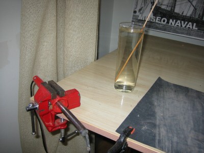 sistema tradicional agua-calor para doblar tracas