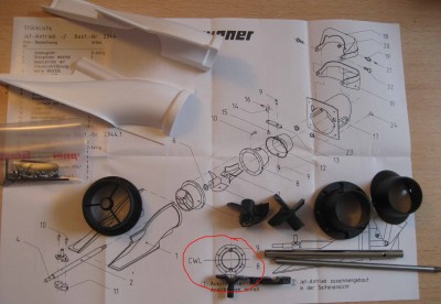 Despiece del propulsor Jet Antrieb 2 de Graupner