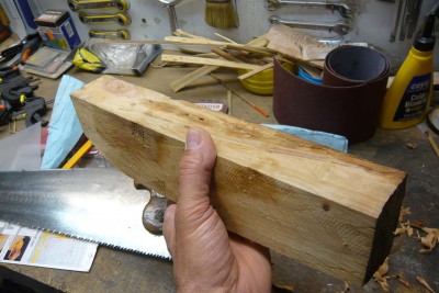 Éste es el taco de madera listo para empezar a tallar.