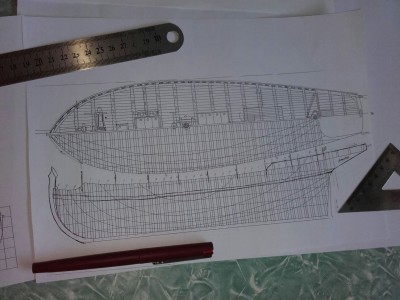Alzado y planta del modelo a escala 1:100
