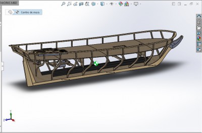 El Solidworks te da una idea de donde y cuanto poner el lastre....pero lo dicho al final sera prueba y error