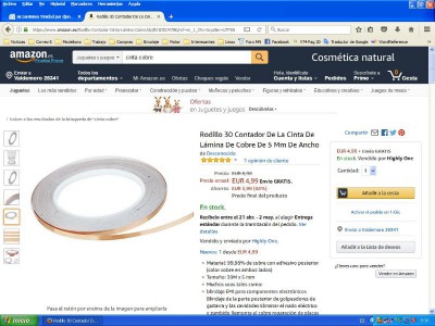 La cinta la compré en Amazon también