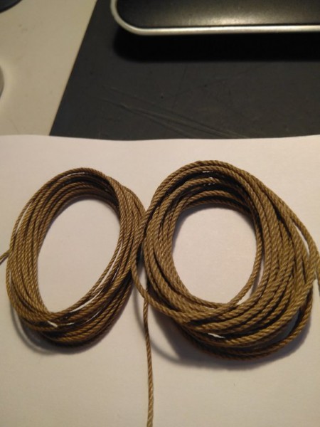 cabos color marrón para la jarcia de labor