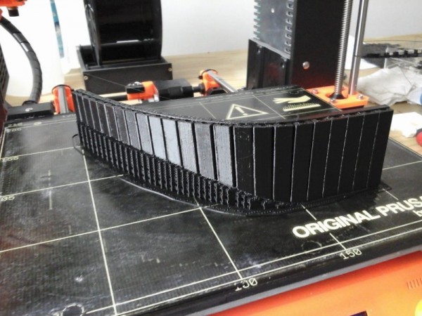 Sección trasera de babor en la impresora 3D.