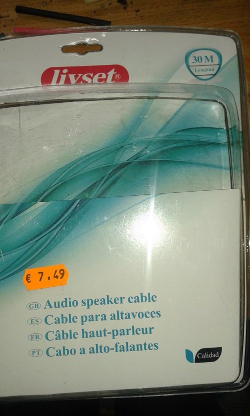 Este es el cable de apoyo a la alimentación