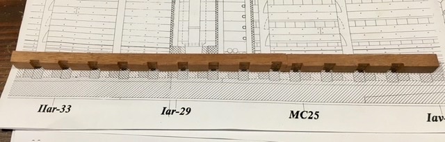 Terminadas y lijadas las 2 partes que forman la sección.