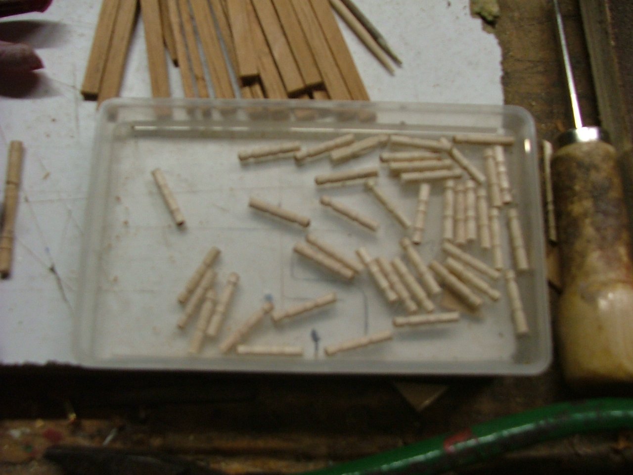 Balaustres de palillos torneados