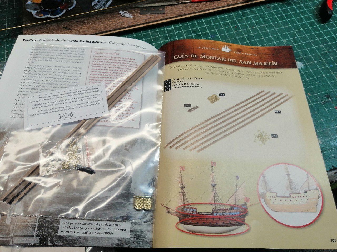 Re: Kit Altaya ,Galeón San Martín por Antonio
