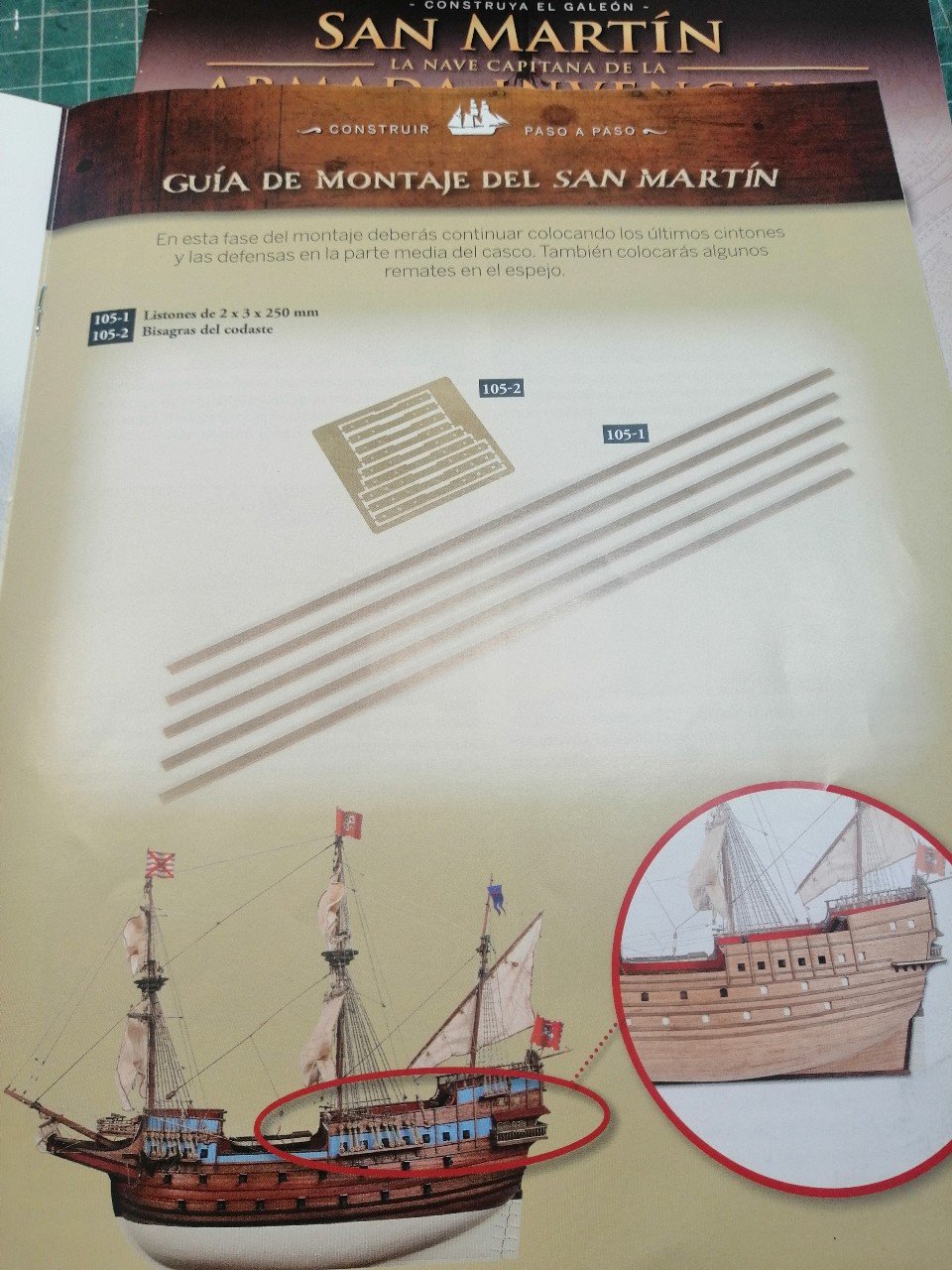 Re: Kit Altaya ,Galeón San Martín por Antonio