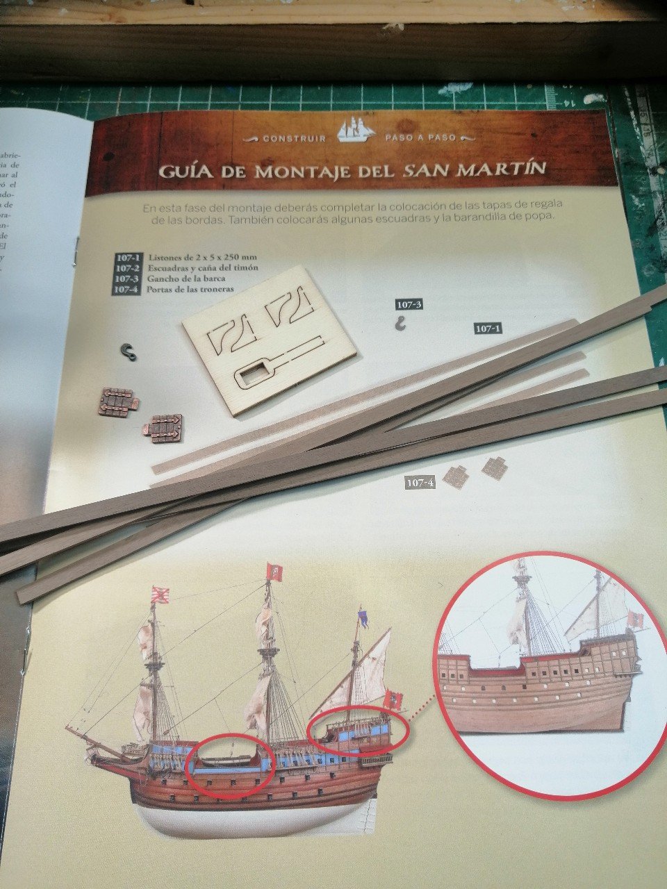 Re: Kit Altaya ,Galeón San Martín por Antonio