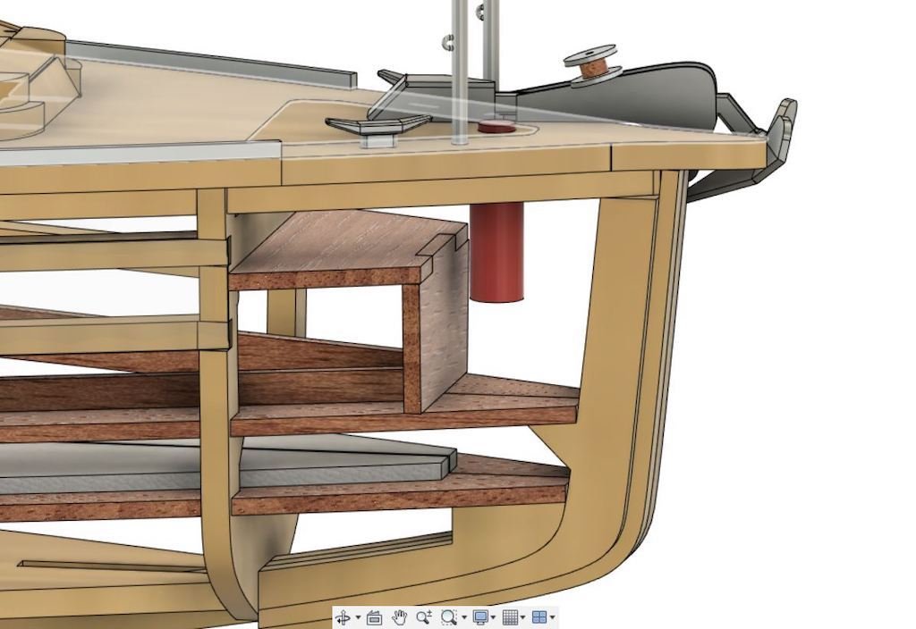 Detalle de la proa del barco