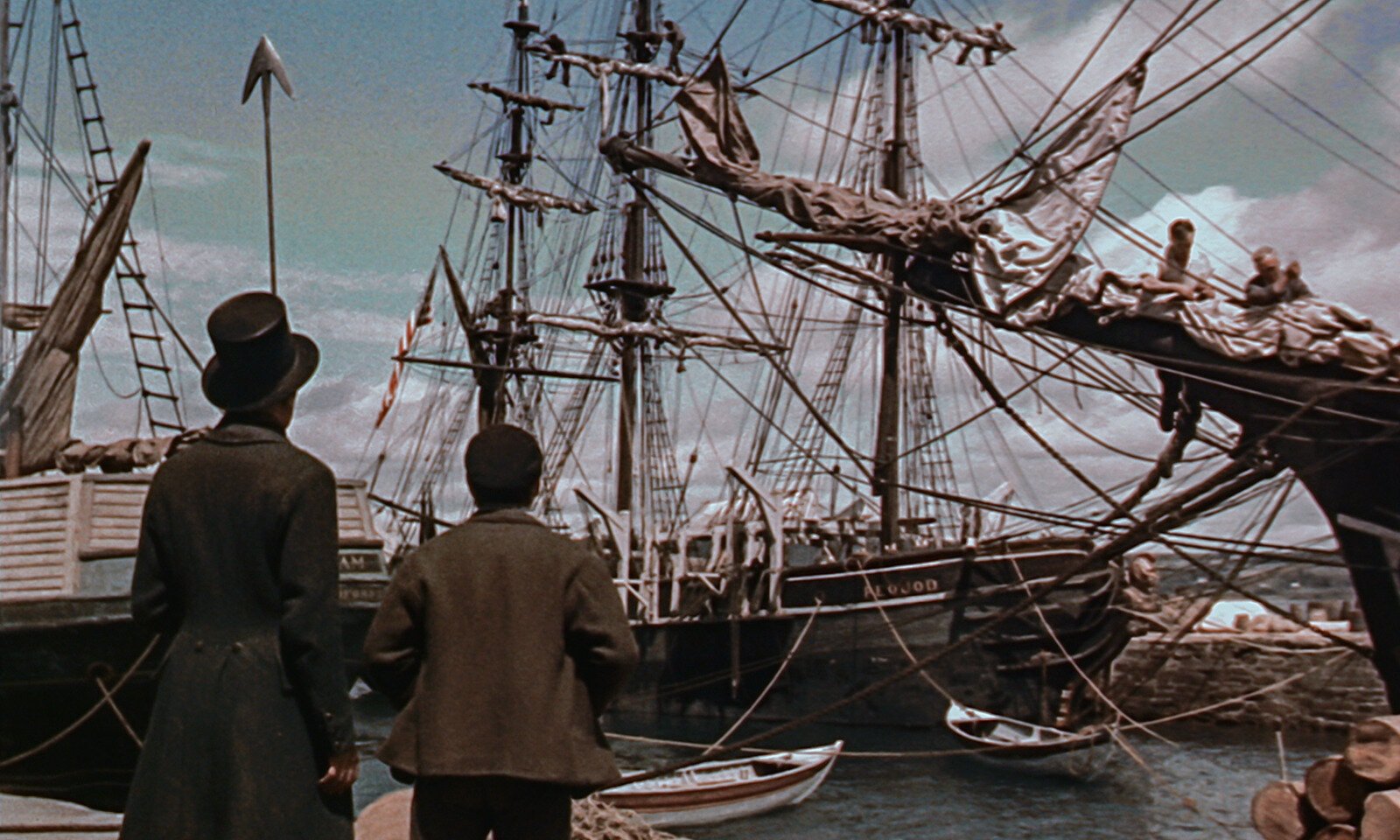 Imágen de la película &quot;Moby Dick&quot; con Gregory Peck como Ahab