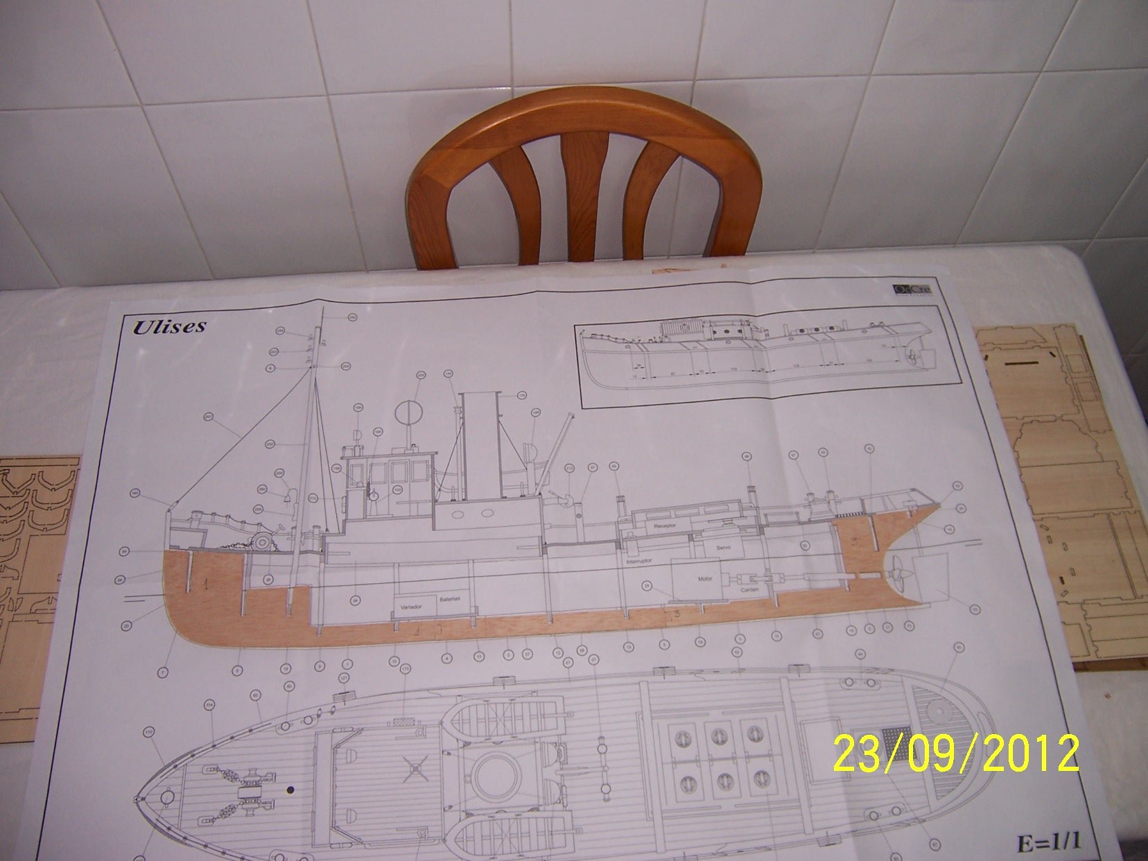 El encaje de la falsa quilla con el plano del Kit