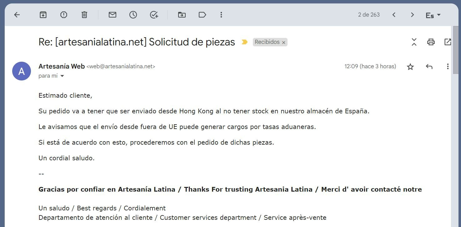 Re: ¿Artesanía Latina vuelve?