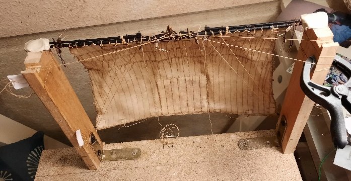 VERGA EN EL SOPORTE INFLADO.