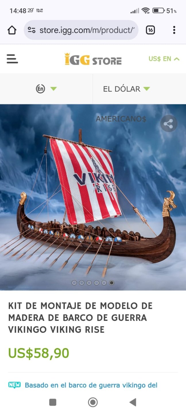 Barco vikingo Viking Rise
