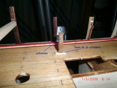 columna y base presentadaas sobre cubierta