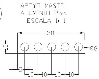 tope de aluminio del JIF65