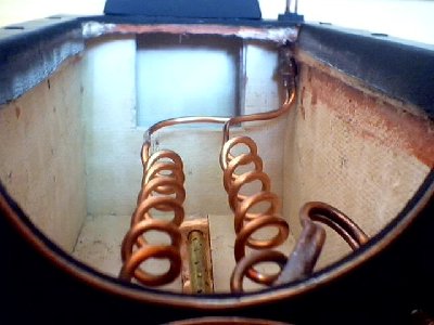 al fondo se puede apreciar la salida de gases hacia la chimenea