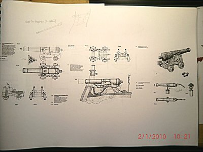 plano del armamento según el Anatomy of the ship