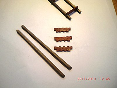 las piezas de un soporte sueltas