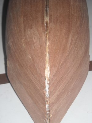 haciendo hueco a la quilla y la roda.