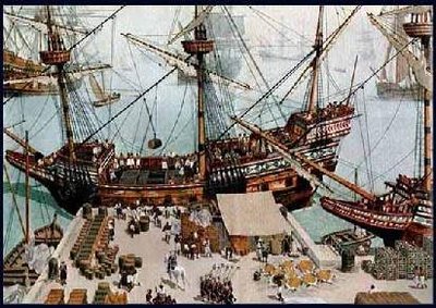 Abasteciendo al galeón de Manila