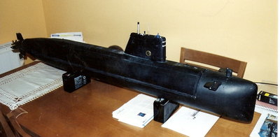 Vista general del modelo. Podeis ver un euro en la vela, para ver el tamaño.
