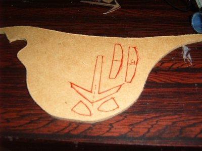 lo transfiero a un pedazo de mdf de 3 mm...