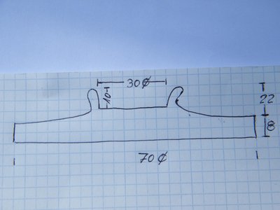 Todo es apróximado. Pero ya tenemos una idea. <br />El diámetro máximo, en este torno es de unos 75 mm.