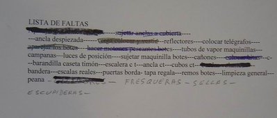 Lista de faltas, todavía quedan unos veinte puntos