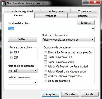 escoger partir en volumenes