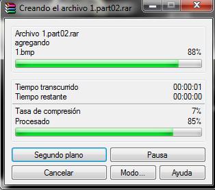 y ya esta...revisa a donde los mandaste a guardar....debes tener todos para poder descomprimir..si falta uno sale error