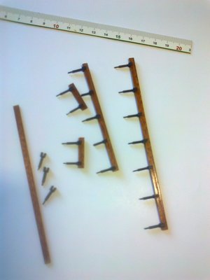 Preparacion de pilarotes y barandas de varios tamaños